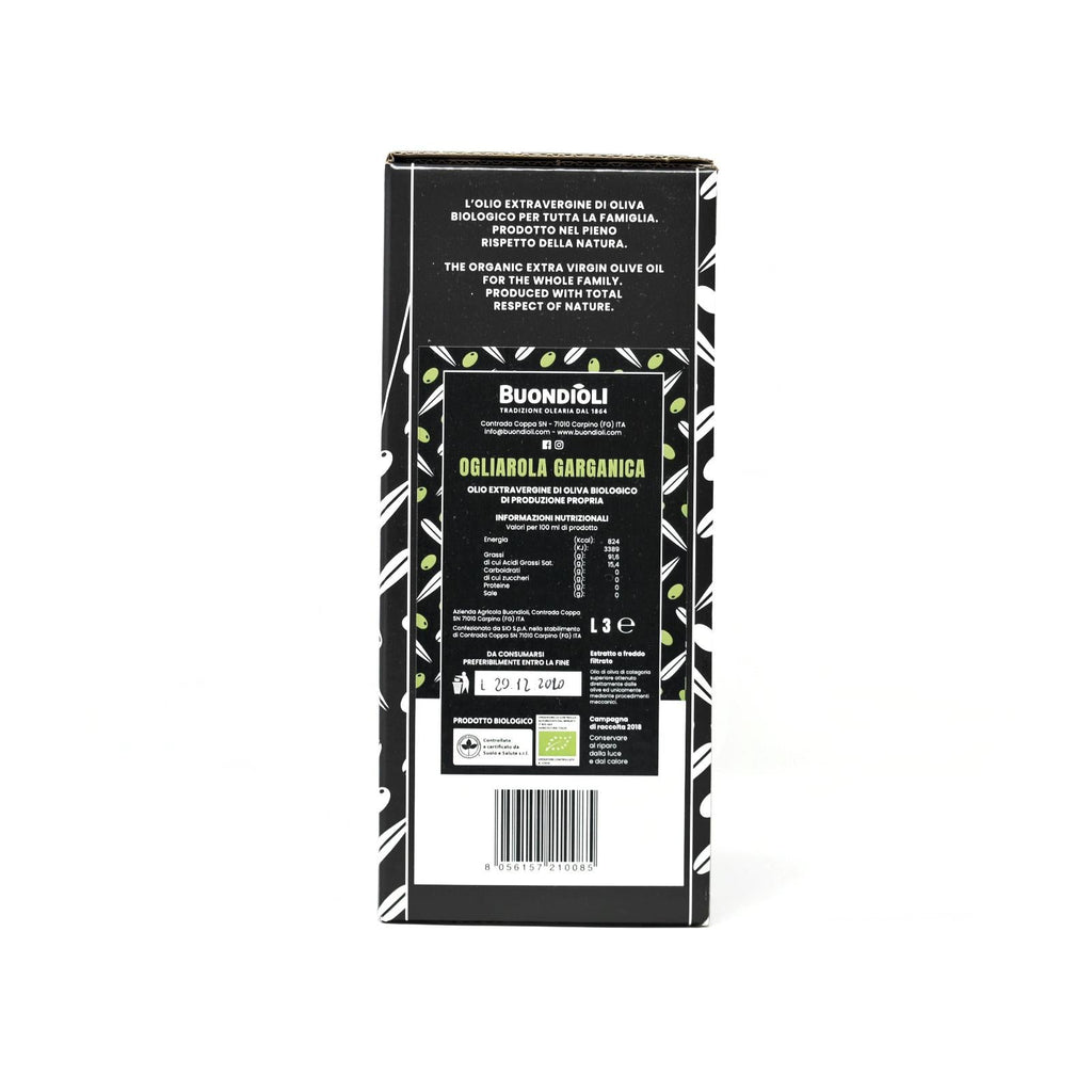 Bag in box 3L Olio EVO Bio Ogliarola Garganica Buondioli